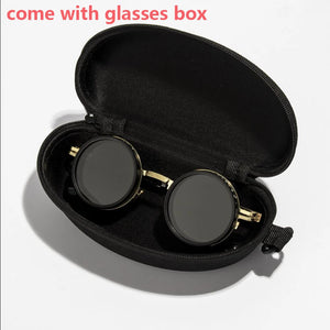 Polarized Round Sunglasses ND9 Adjustable Dimming Sun Glasses Men Women Retro Punk Men's Fishing Eyeglasses Outdoor Shades UV400